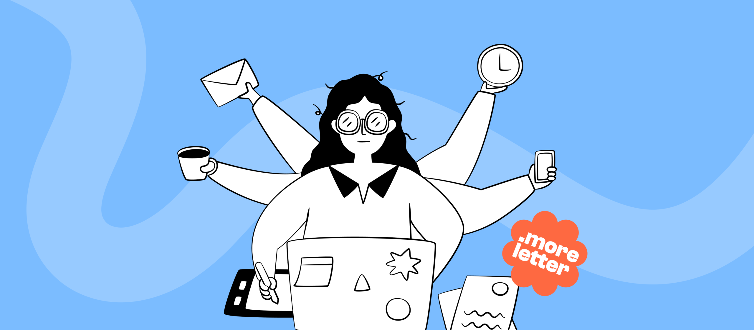 Ilustracja pokazująca przeciążenie obowiązkami w marketingu e-commerce na początku roku